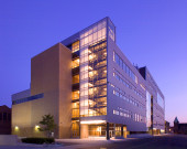 Detroit Art School exterior at twilight