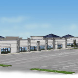 Pen and Ink with digital Color of Retail Center. Planning and Zoning Rendering Pen and Ink with digital Color of Retail Center. Planning and Zoning Rendering