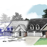 Process of renderings from Wire Frame to Pen and Ink to Digital Color Process of renderings from Wire Frame to Pen and Ink to Digital Color