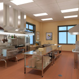 3D Rendering: Gourmet/Catering Kitchen in country club clubhouse 3D Rendering: Gourmet/Catering Kitchen in country club clubhouse