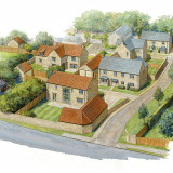 Aerial view of proposed housing development Aerial view of proposed housing development